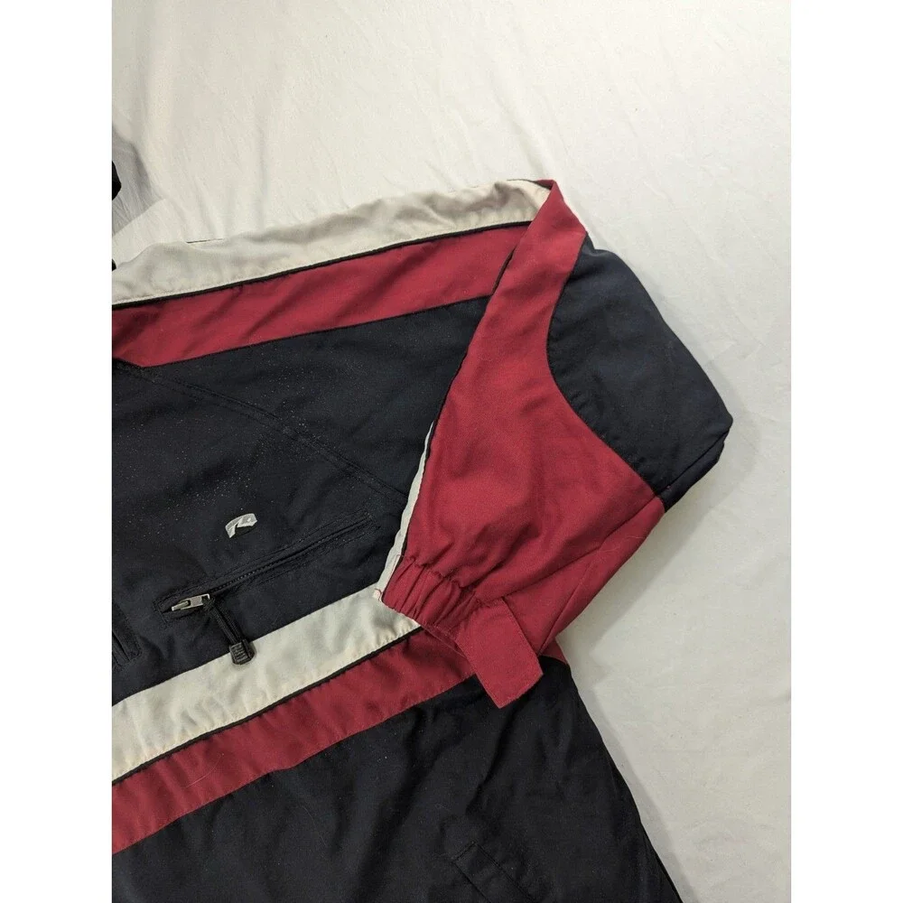 Rusty Surfboards Windbreaker Jacket Mens M Medium Black 1/4 Zip Hooded 00s Y2K